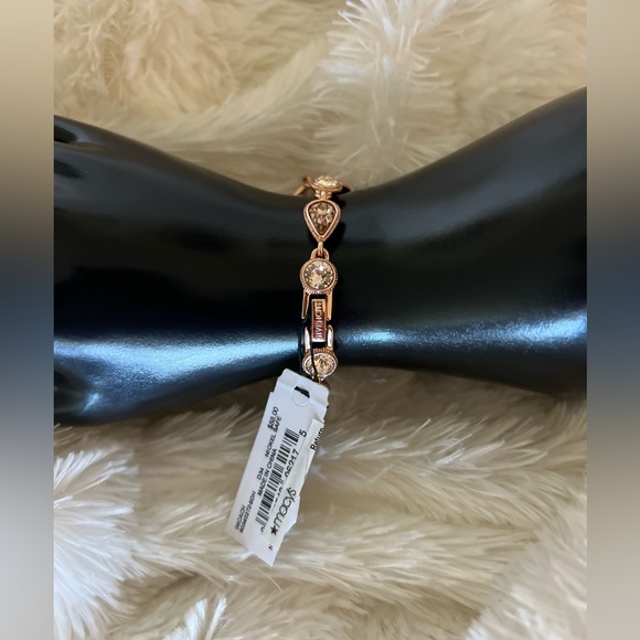 Elegant Givenchy Rose Gold 2-Toned Crystal Bracelet - Picture 6 of 9